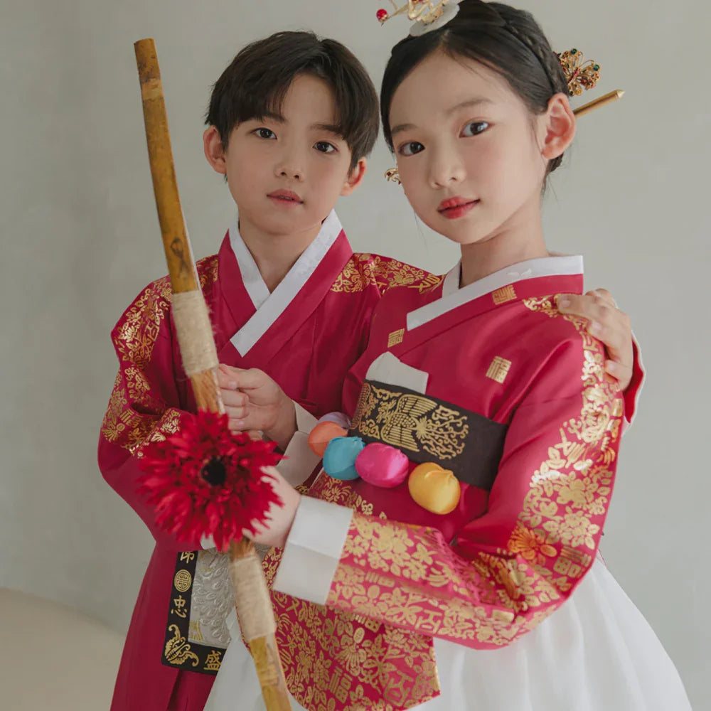 Moorin Wine Dangui Girl Hanbok (1-12YR) - Native Korean