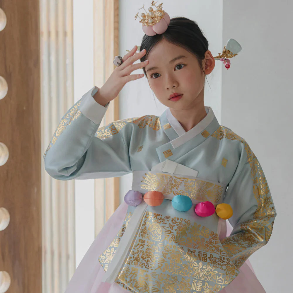 Moorin Sky Dangui Girl Hanbok (1-12YR) - Native Korean