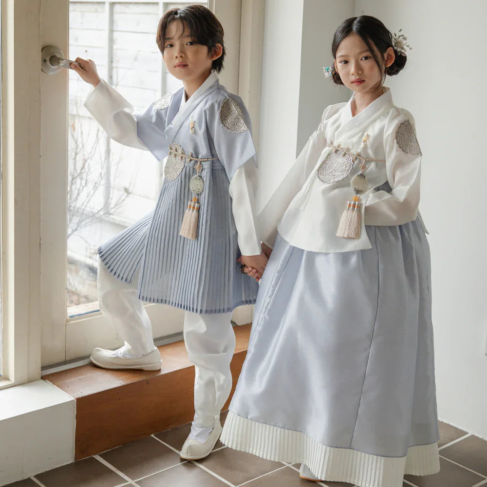 Sungkoon Pleated Sky Boy Hanbok (100D-10YR) - Native Korean