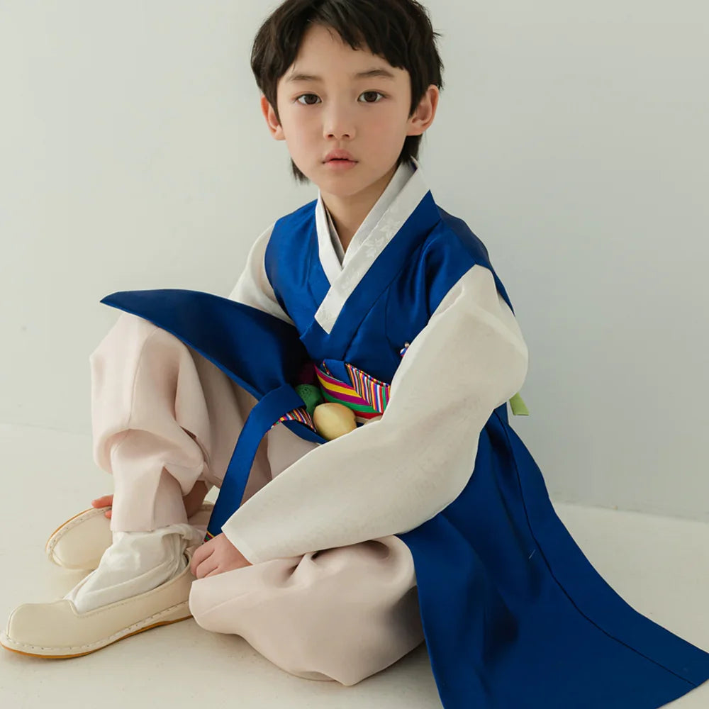 Dongjoon Saekdong Blue Boy Hanbok (1-12YR)