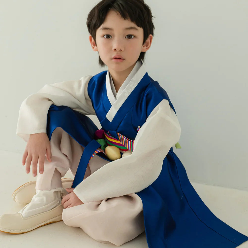Dongjoon Saekdong Blue Boy Hanbok (1-12YR)