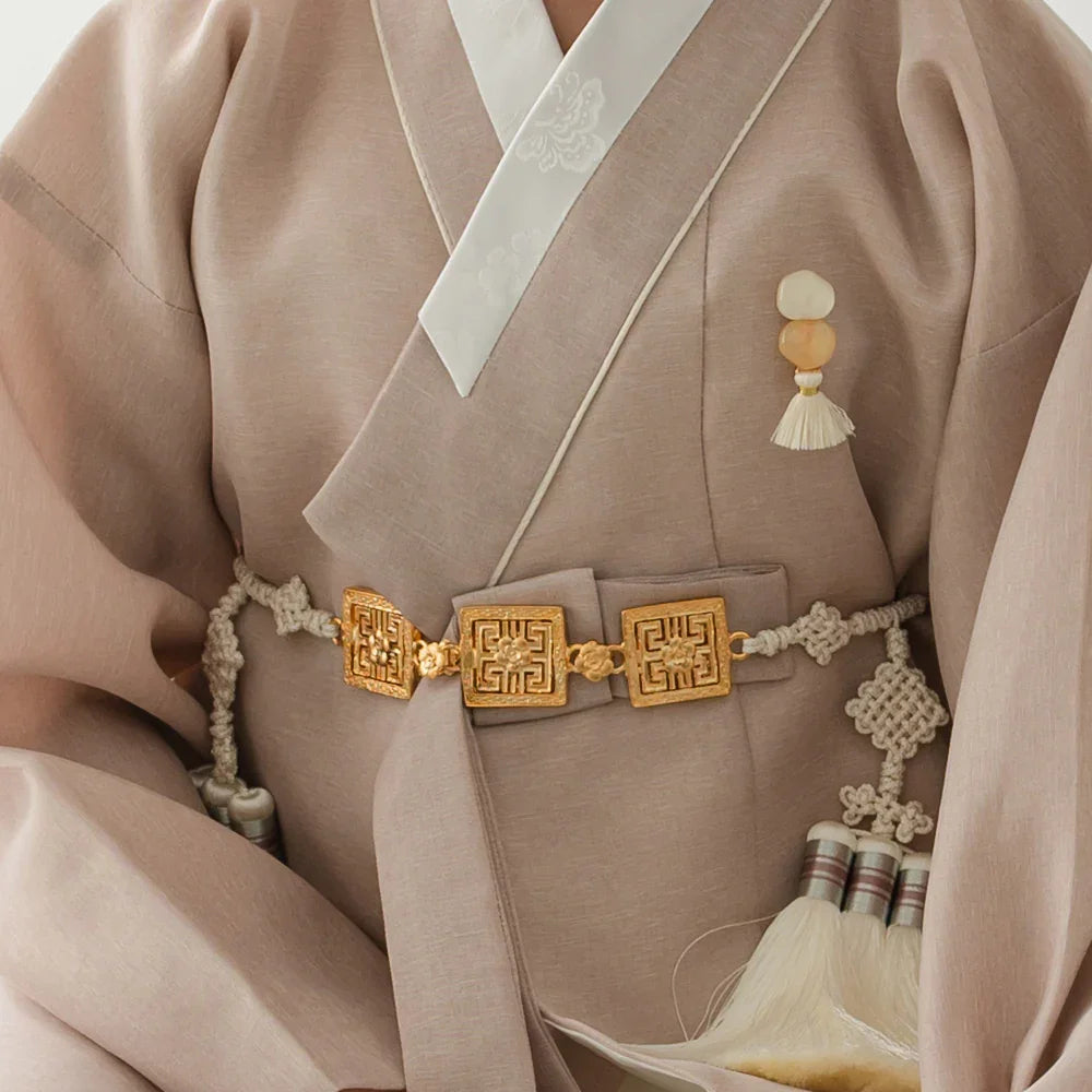Jeongjin D.Beige Ivory Boy Hanbok (100D-10YR) - Native Korean