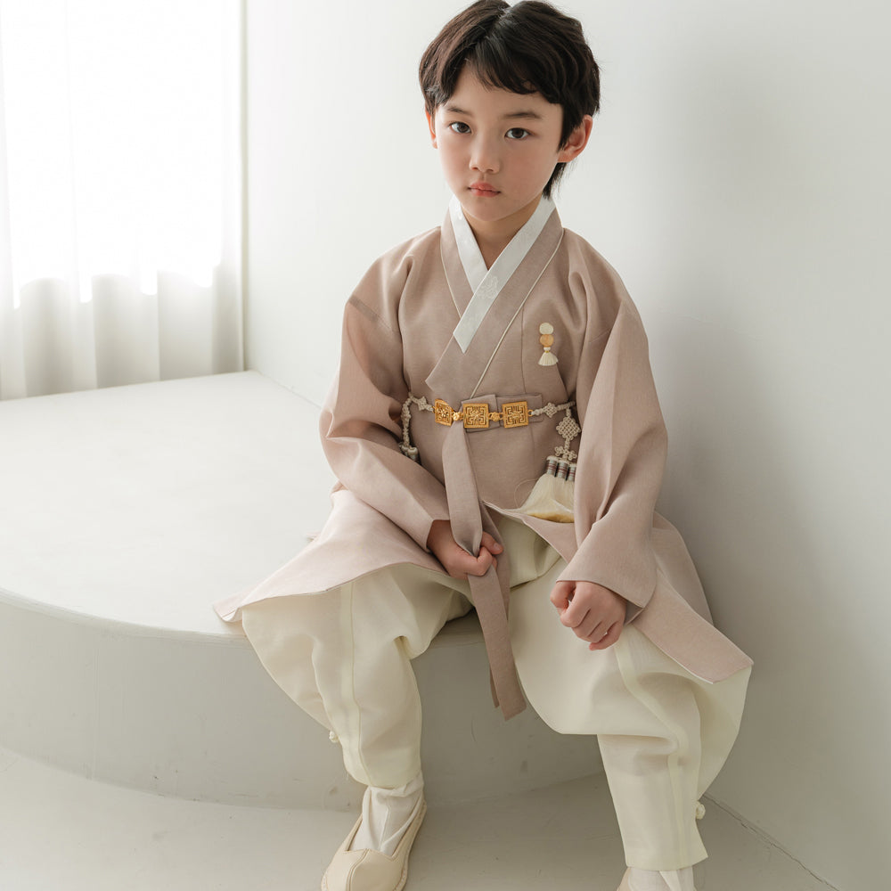 Jeongjin D.Beige Ivory Boy Hanbok (100D-10YR)