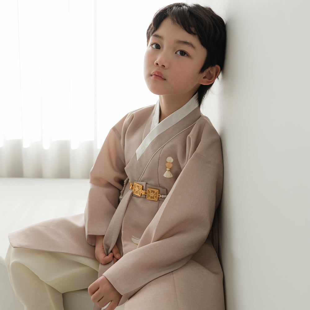 Jeongjin D.Beige Ivory Boy Hanbok (100D-10YR)