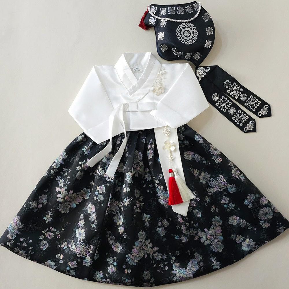 Black Pearl Girl Hanbok (100D-15YR) - Native Korean