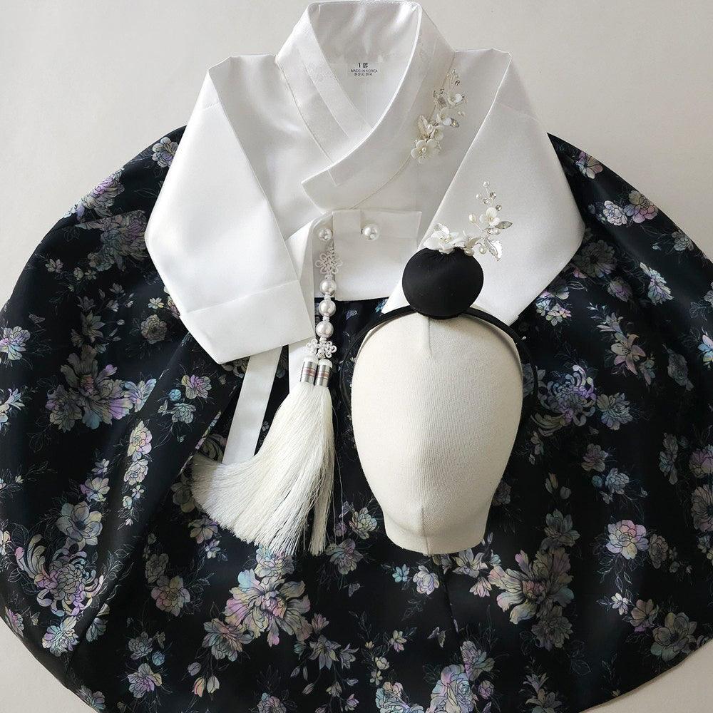 Black Pearl Girl Hanbok (100D-15YR) - Native Korean
