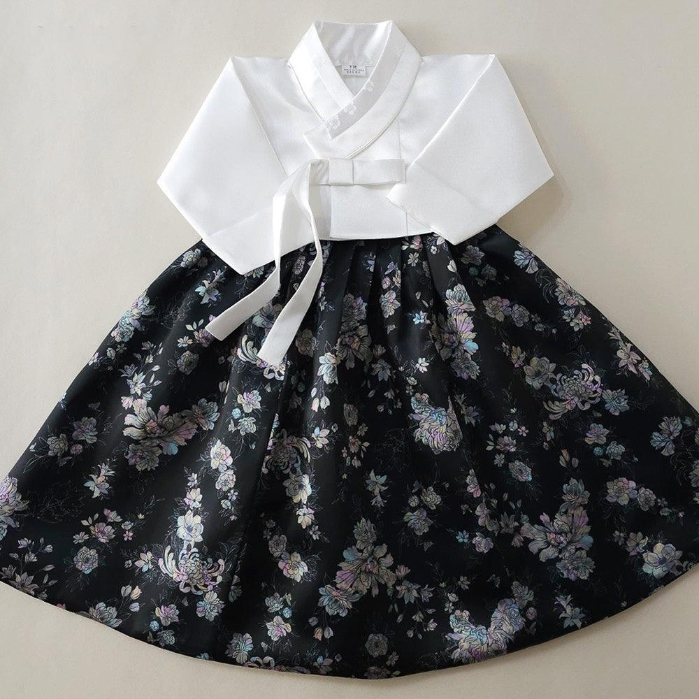 Black Pearl Girl Hanbok (100D-15YR) - Native Korean