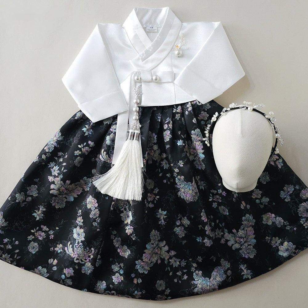 Black Pearl Girl Hanbok (100D-15YR) - Native Korean