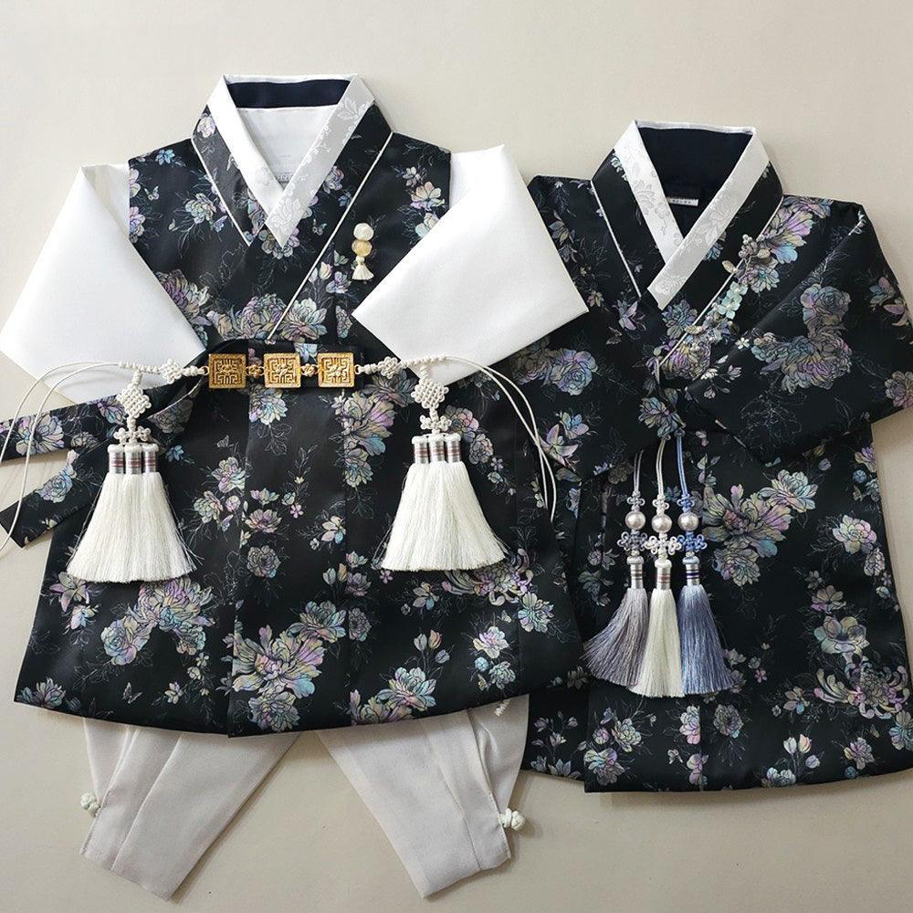 Black Pearl Two Styles Boy Hanbok (100D-10YR) - Native Korean