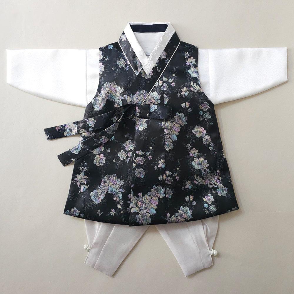 Black Pearl Two Styles Boy Hanbok (100D-10YR) - Native Korean