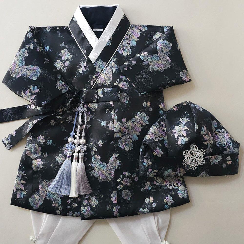 Black Pearl Two Styles Boy Hanbok (100D-10YR) - Native Korean