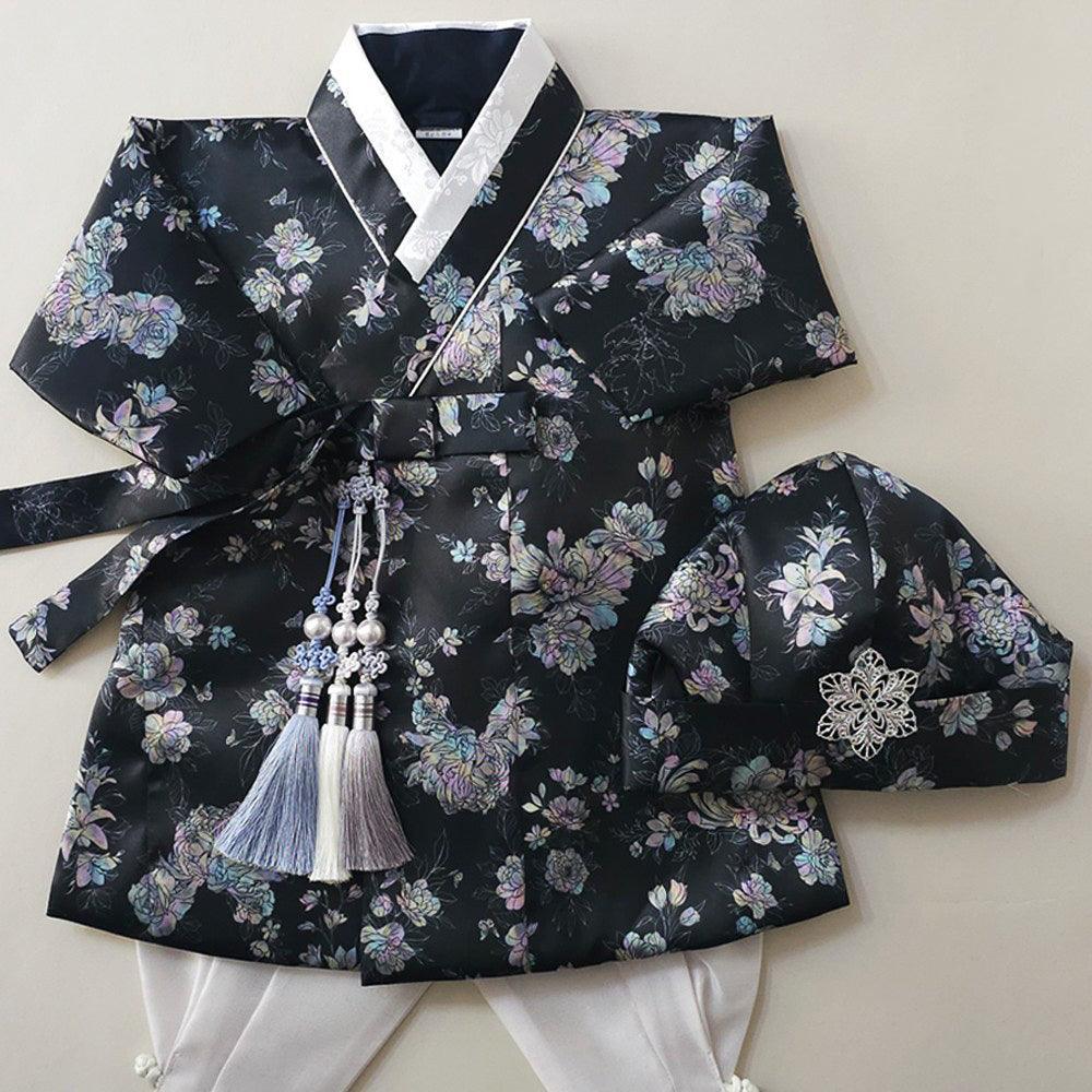 Black Pearl Two Styles Boy Hanbok (100D-10YR) - Native Korean