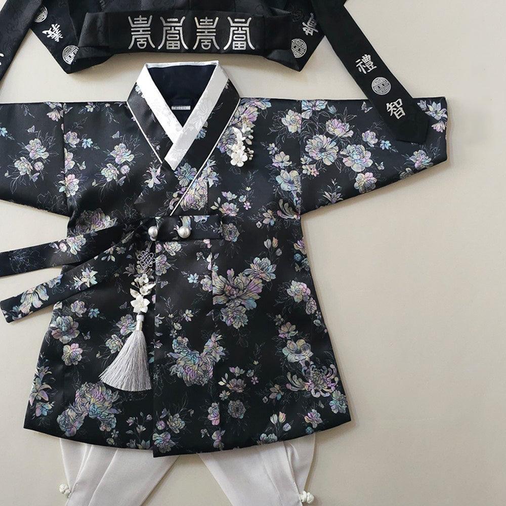 Black Pearl Two Styles Boy Hanbok (100D-10YR) - Native Korean