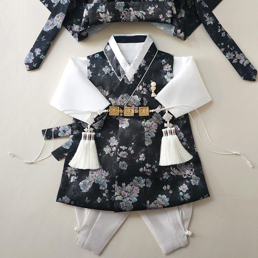 Black Pearl Two Styles Boy Hanbok (100D-10YR) - Native Korean