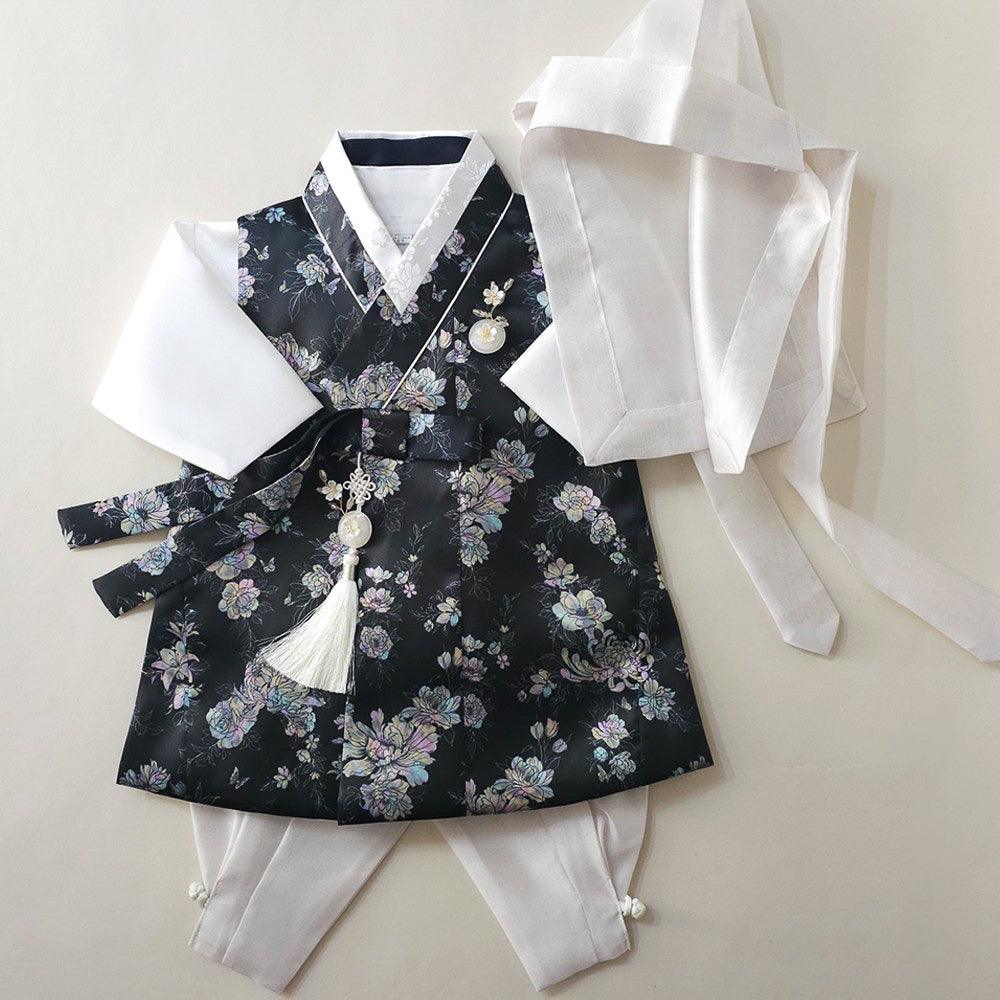 Black Pearl Two Styles Boy Hanbok (100D-10YR) - Native Korean