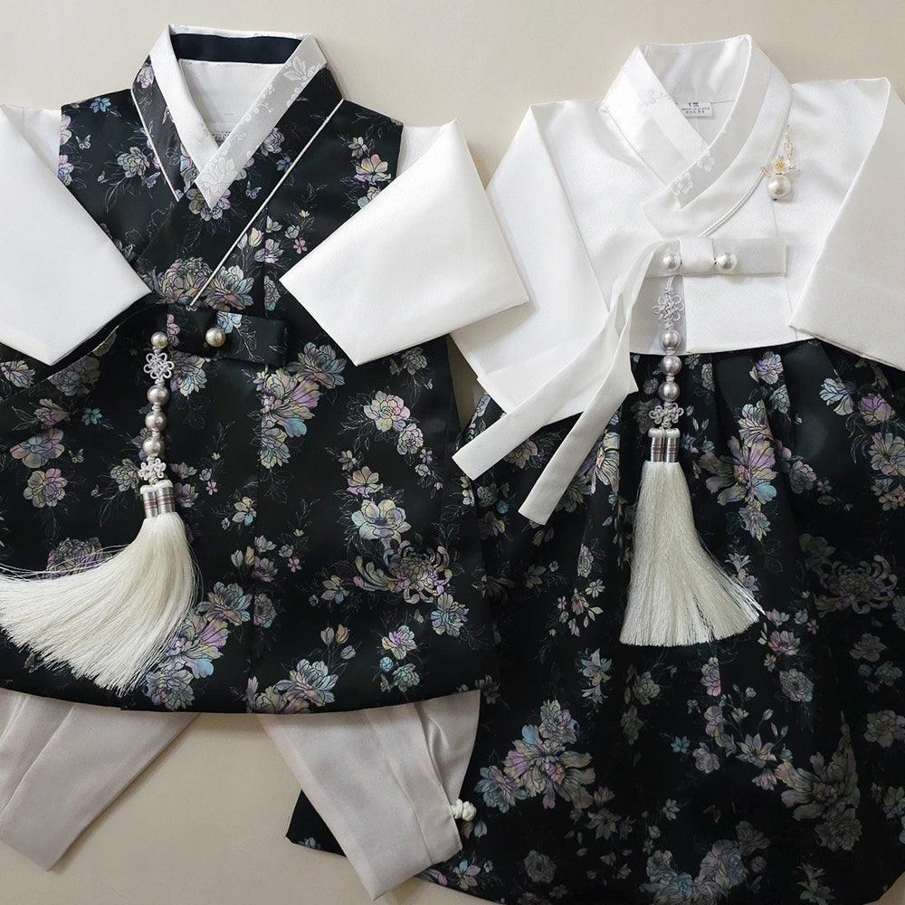 Black Pearl Two Styles Boy Hanbok (100D-10YR) - Native Korean