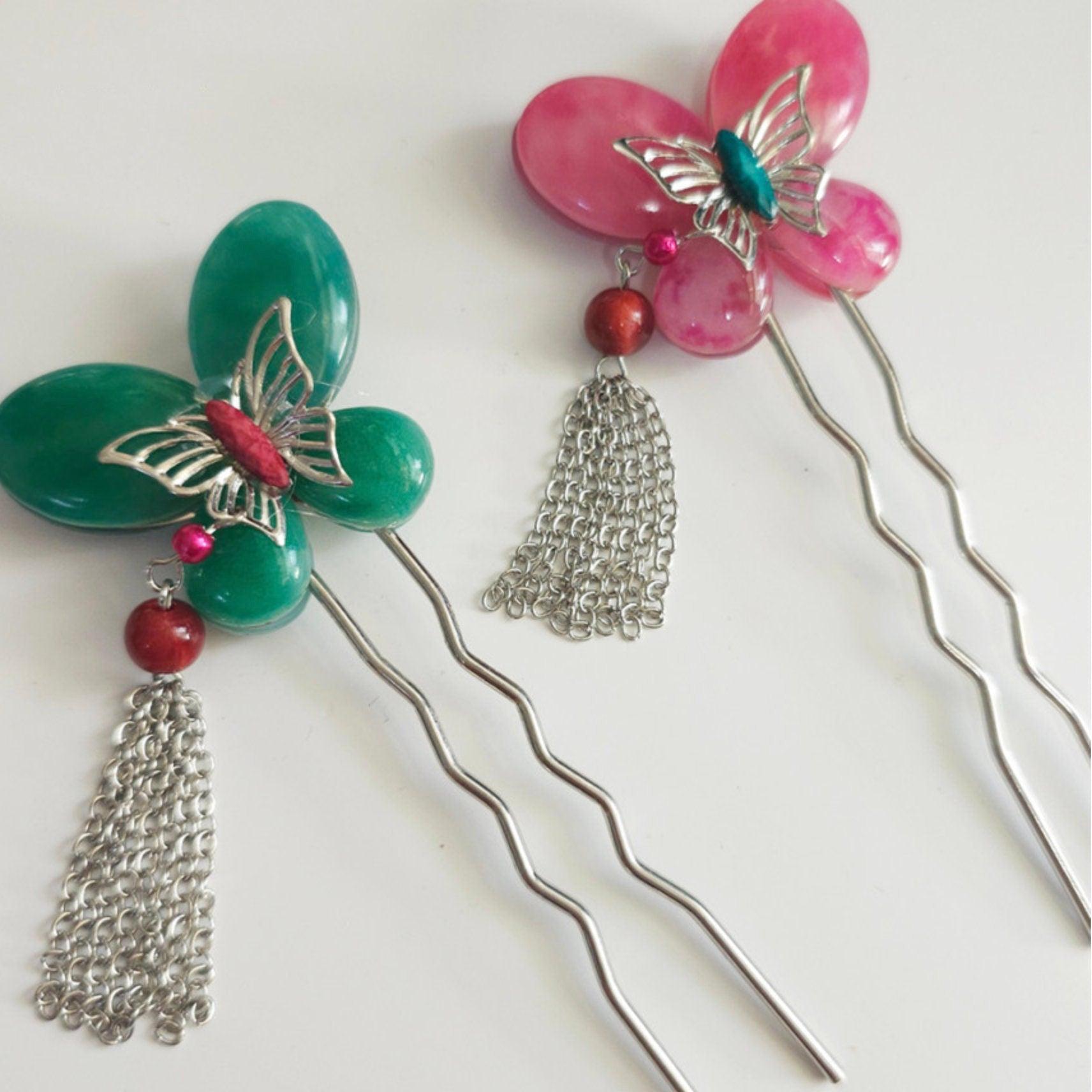 Buffterfly U Shape Hairpin - Native Korean