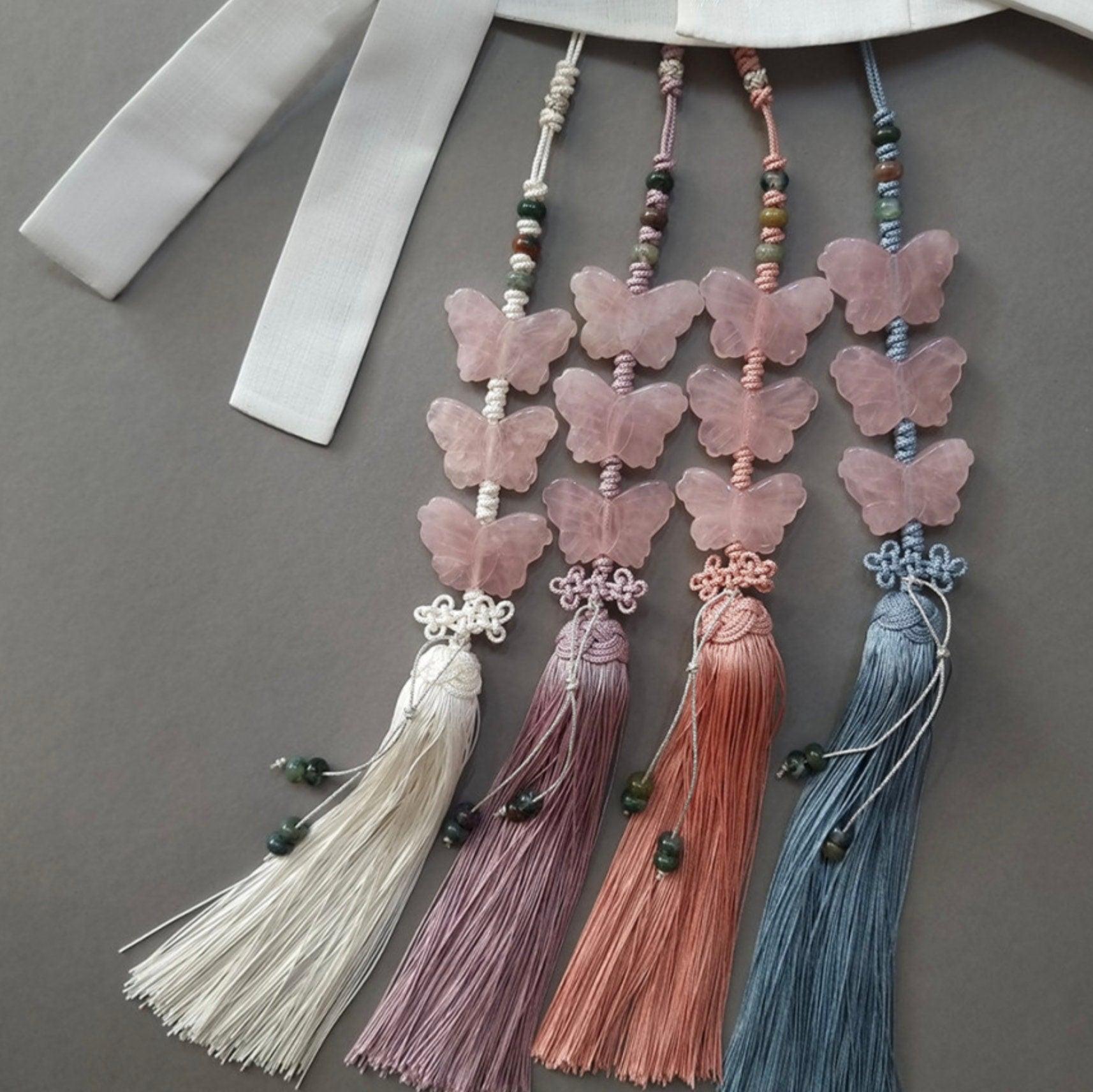 Butterfly Jade Tassel Norigae - Native Korean