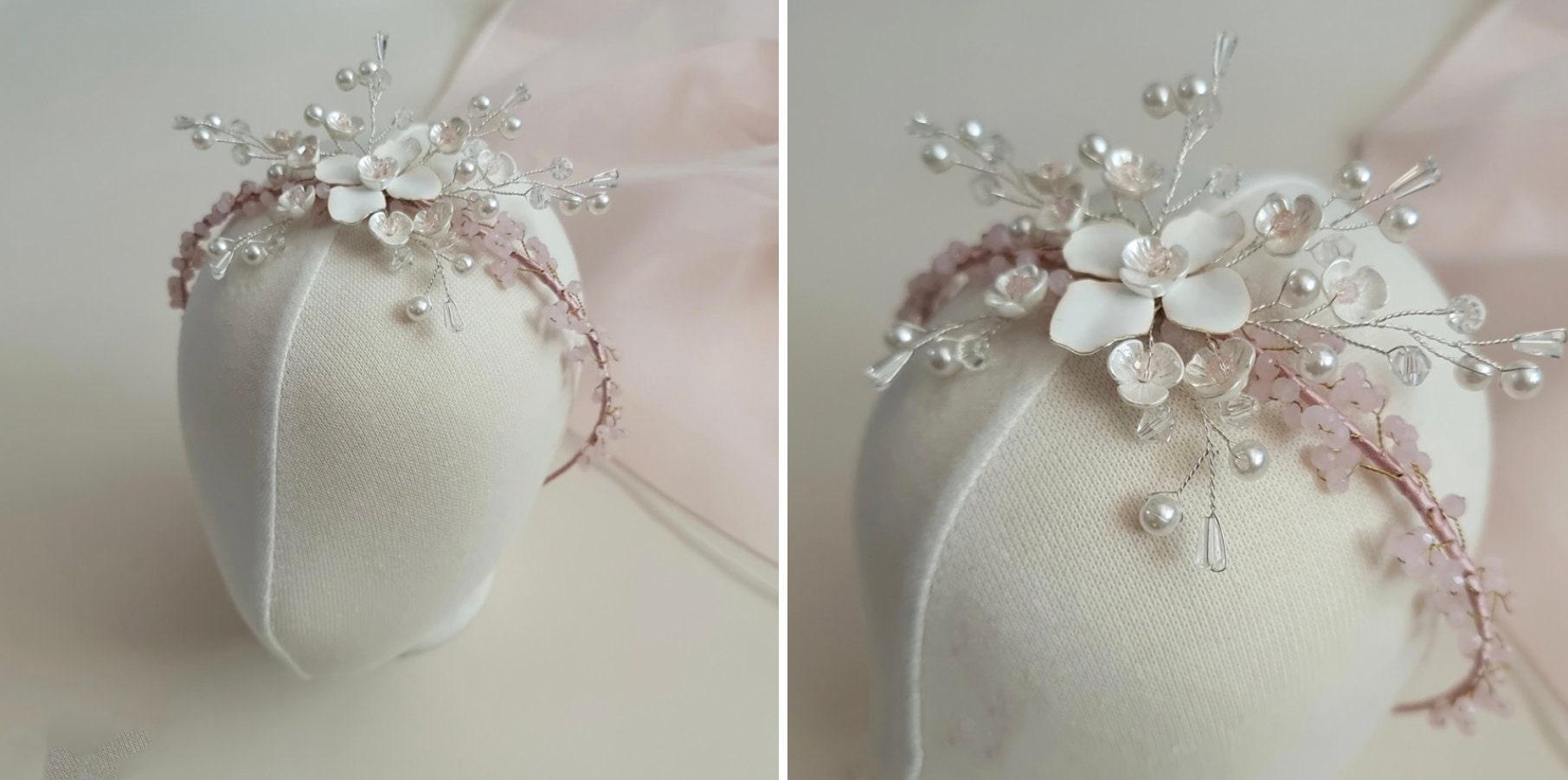 Charming Beads Floral Headband - Native Korean