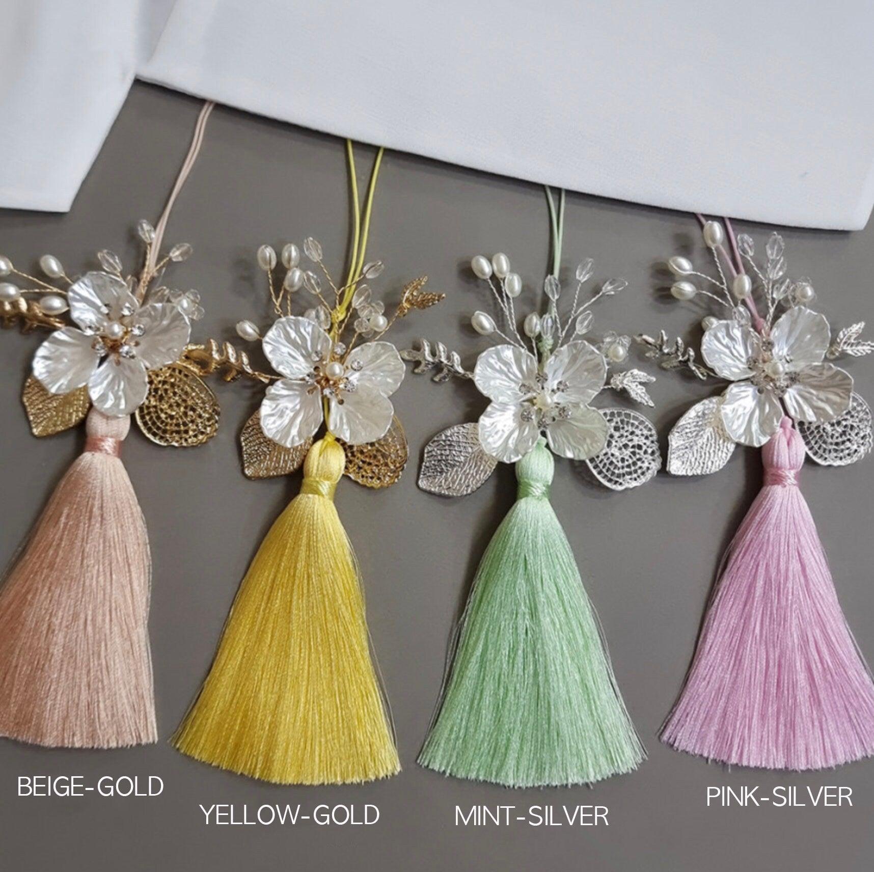 Charming Flower Tassel Norigae - Native Korean