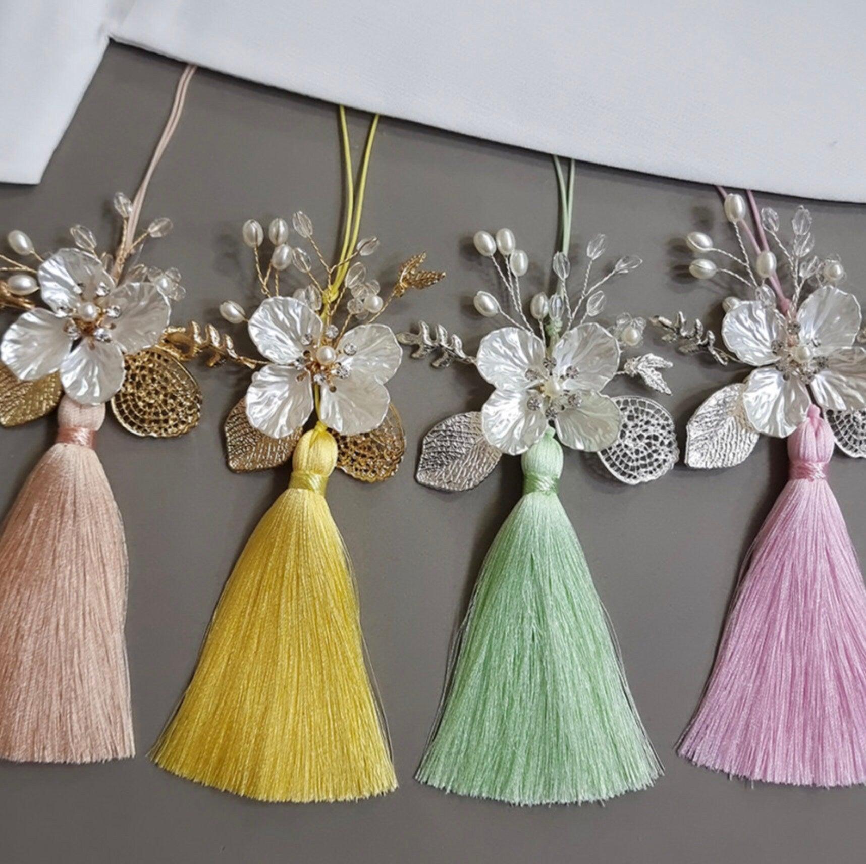 Charming Flower Tassel Norigae - Native Korean