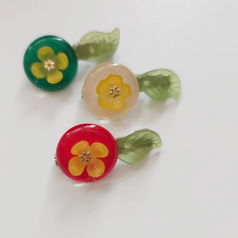 Colorful Flower Brooch - Native Korean