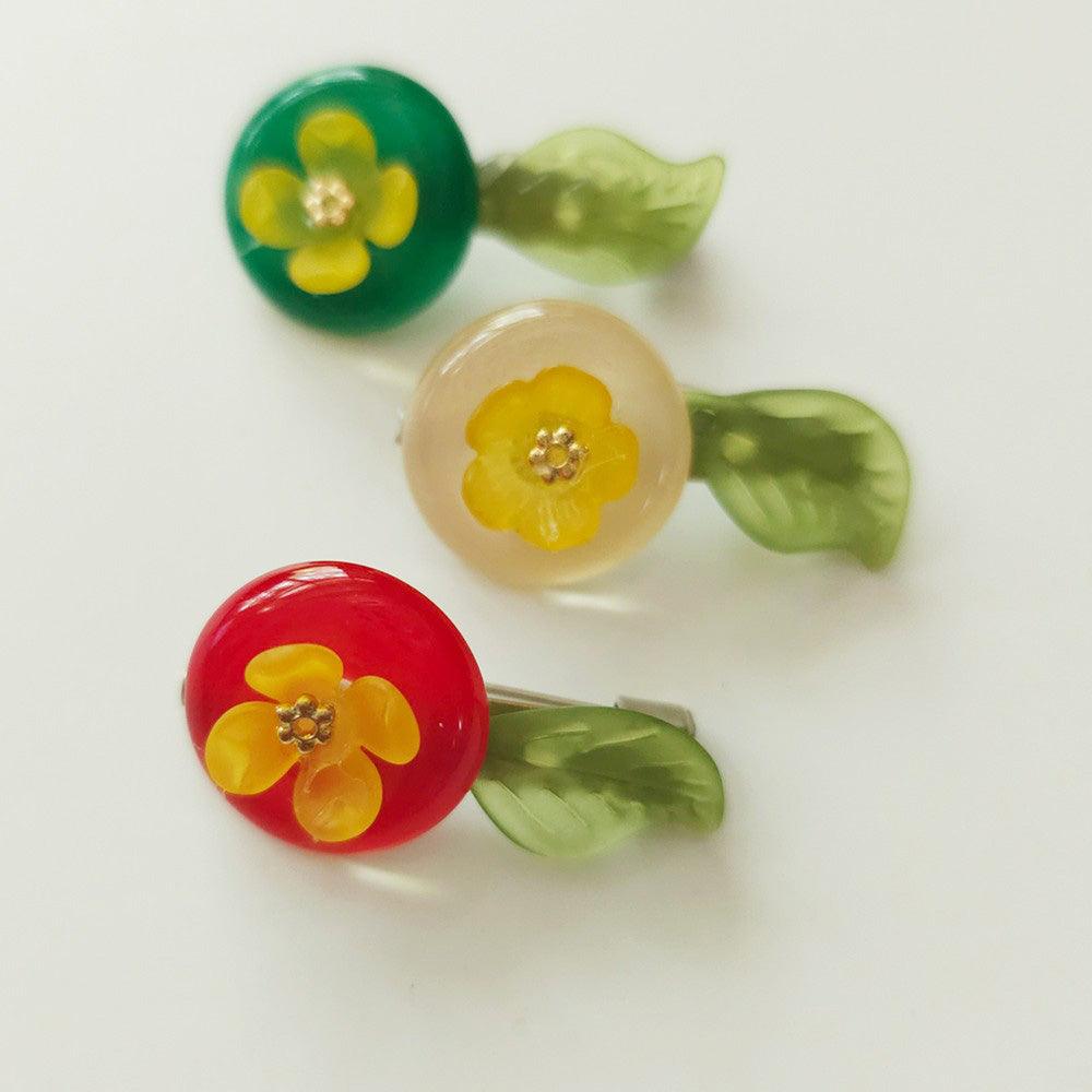 Colorful Flower Brooch - Native Korean