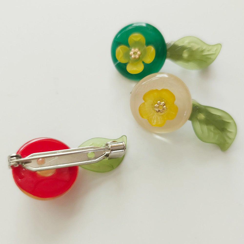 Colorful Flower Brooch - Native Korean