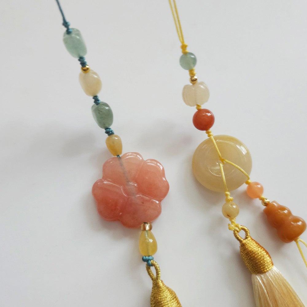 Colorful Jade Tassel Norigae. - Native Korean
