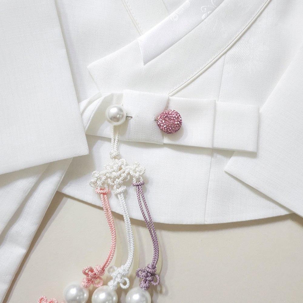 Crystal and Pearl Brooch - Native Korean