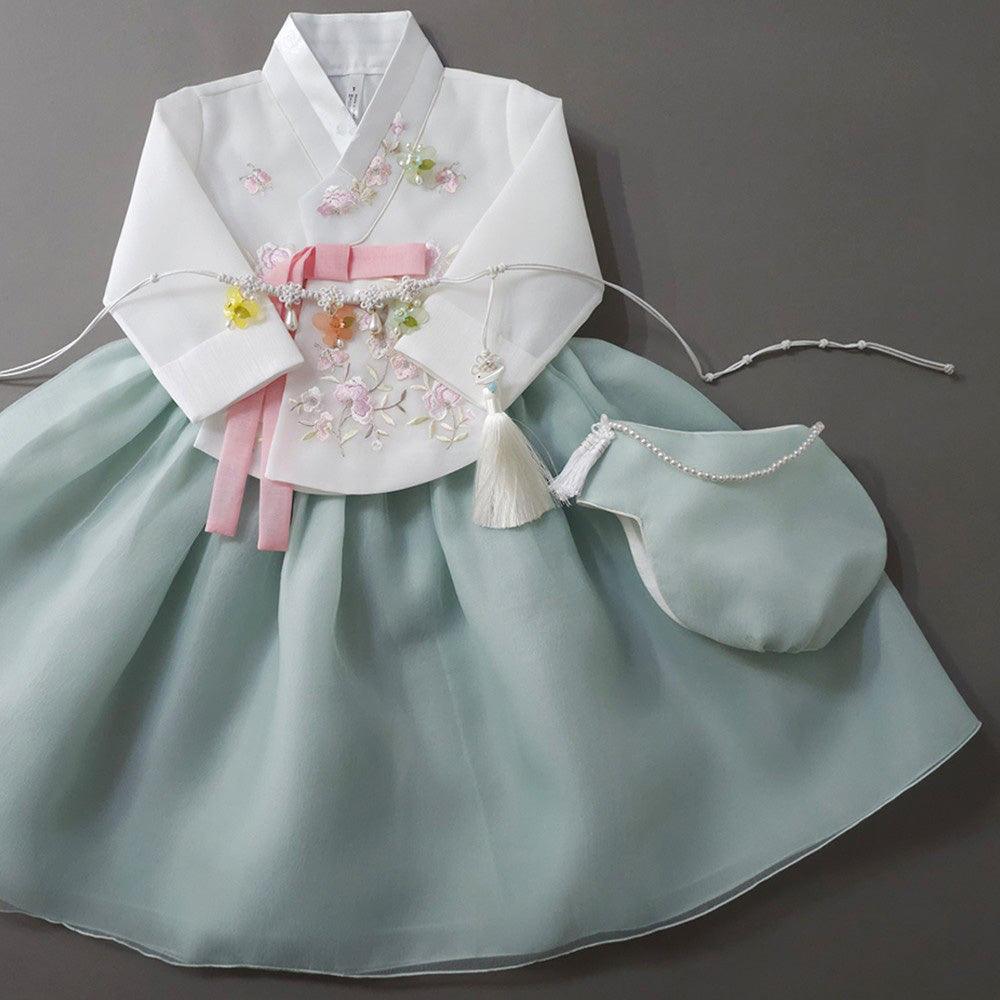 Danahan Mint Dress Girl Hanbok (1-10YR) - Native Korean