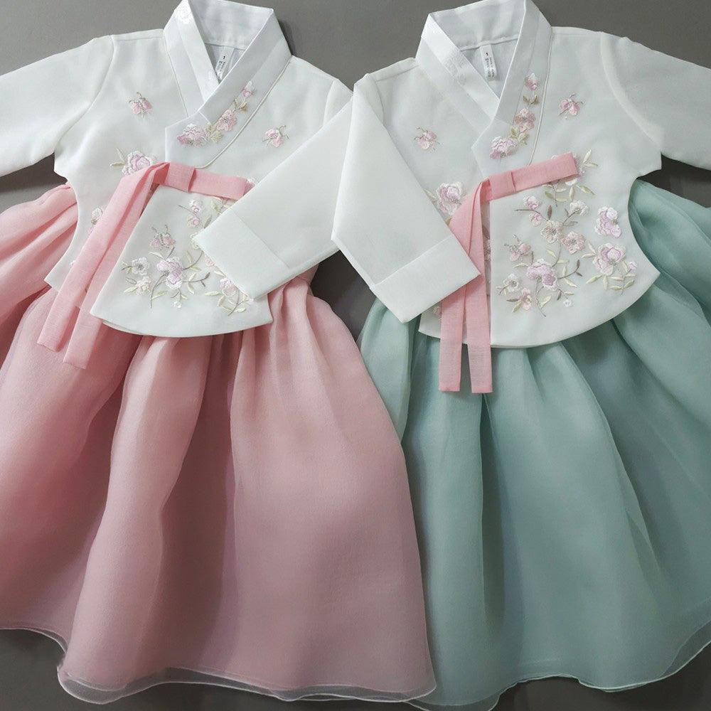 Danahan Mint Dress Girl Hanbok (1-10YR) - Native Korean