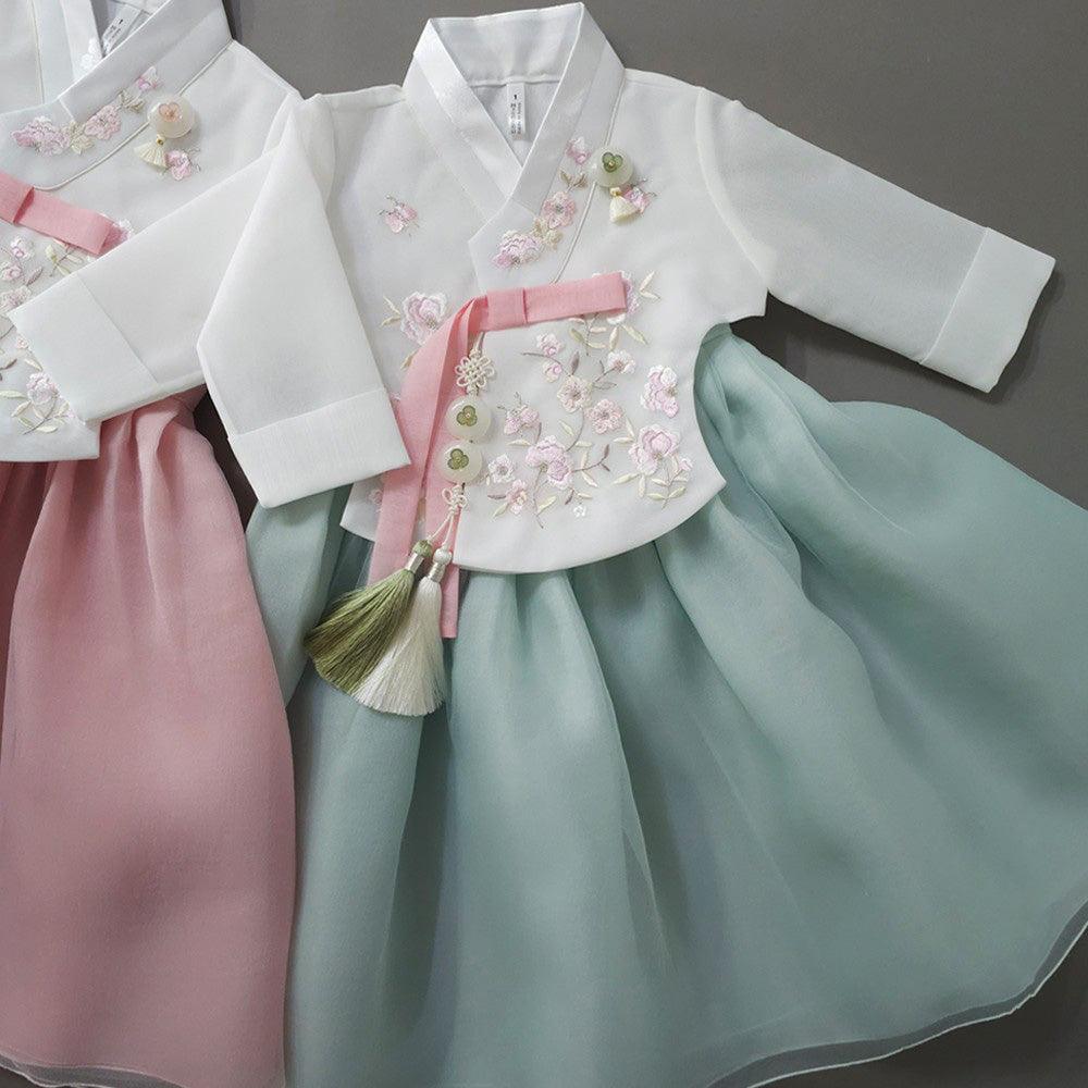 Danahan Mint Dress Girl Hanbok (1-10YR) - Native Korean