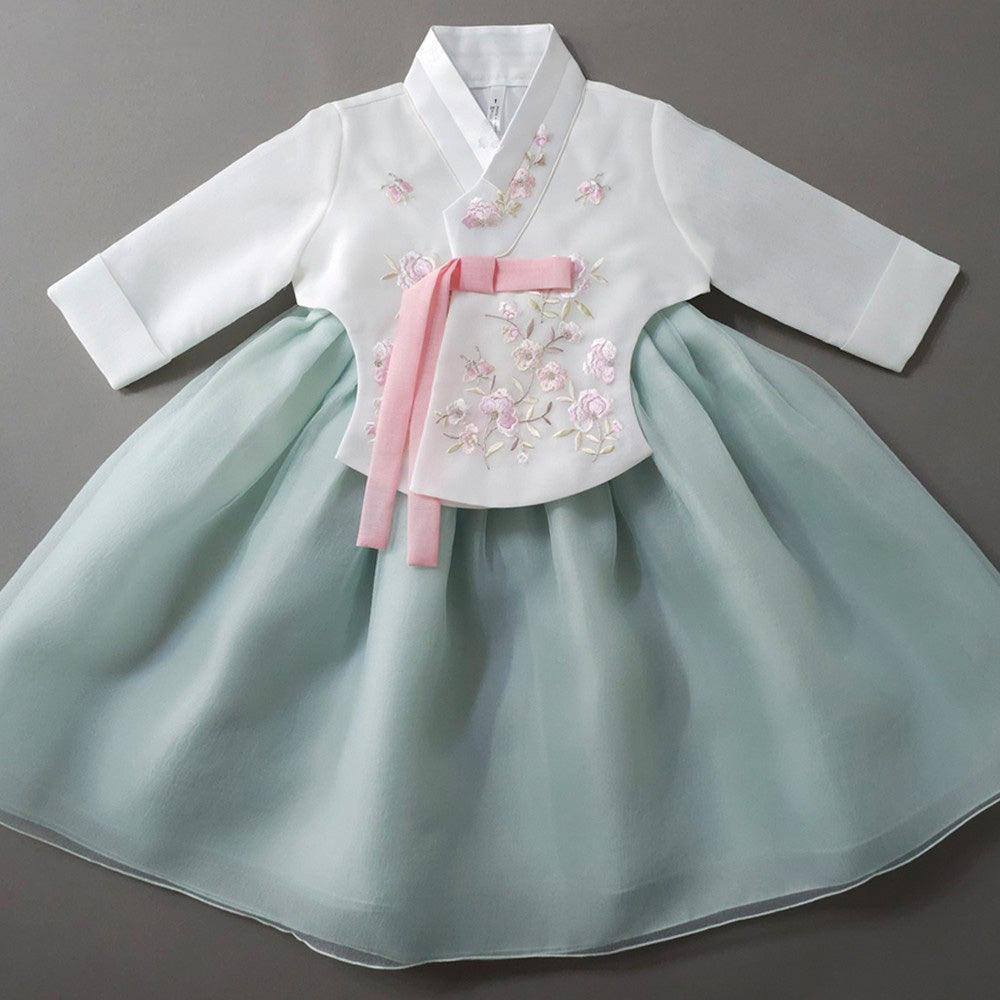 Danahan Mint Dress Girl Hanbok (1-10YR) - Native Korean