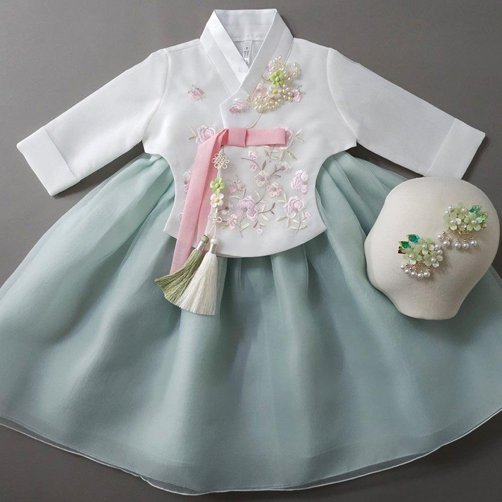 Danahan Mint Dress Girl Hanbok (1-10YR) - Native Korean
