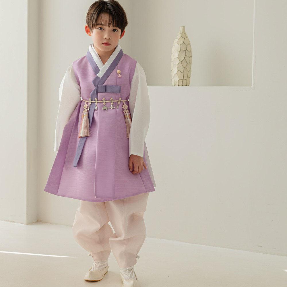 Geru Purple Boy Hanbok (1-10YR) - Native Korean