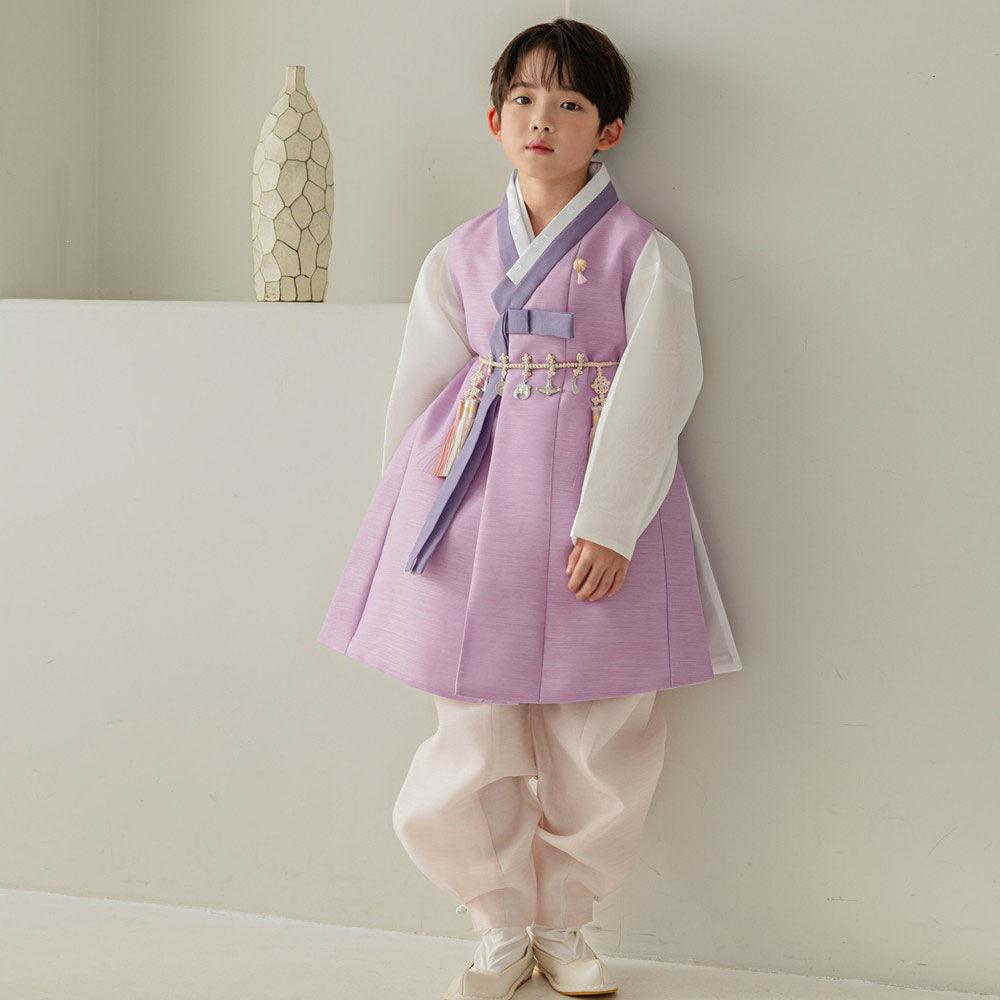 Geru Purple Boy Hanbok (1-10YR) - Native Korean
