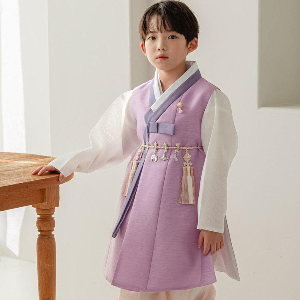 Geru Purple Boy Hanbok (1-10YR) - Native Korean