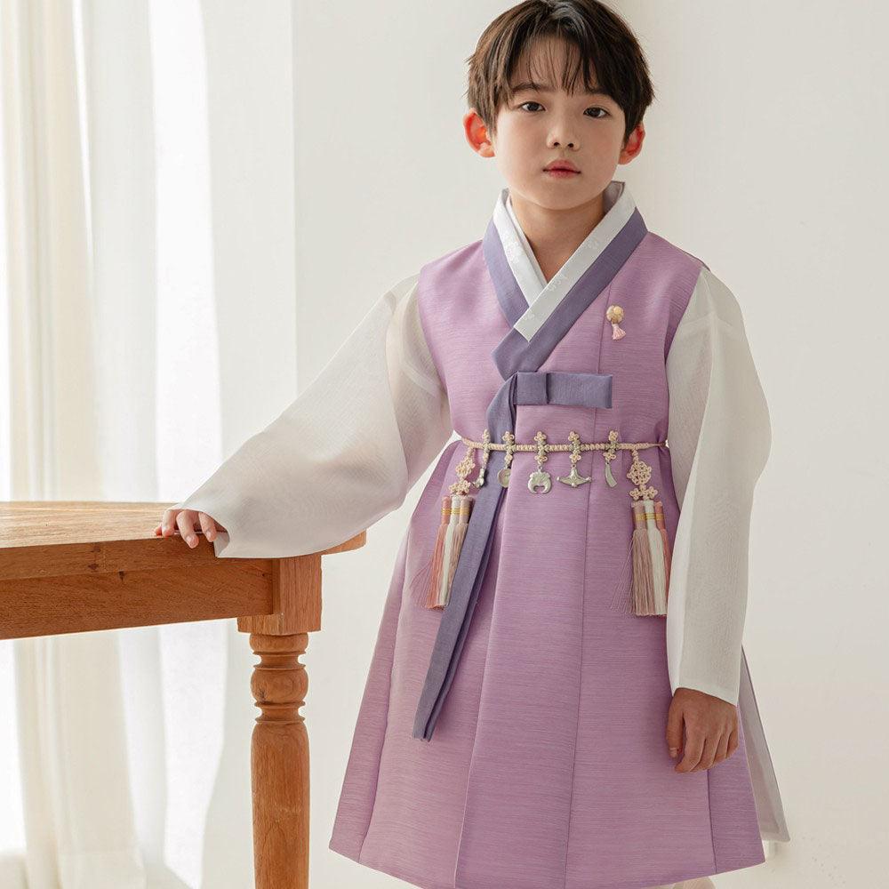 Geru Purple Boy Hanbok (1-10YR) - Native Korean