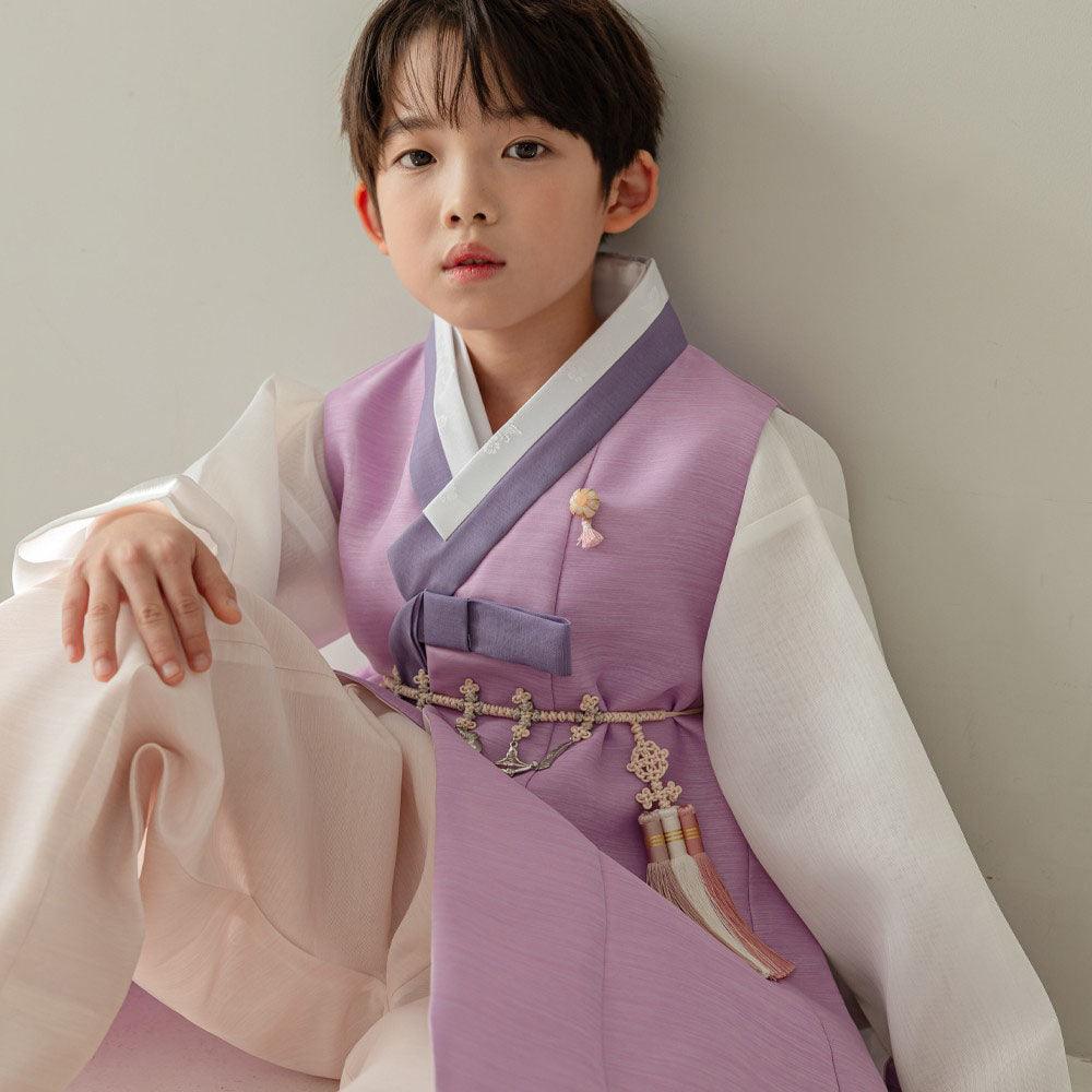 Geru Purple Boy Hanbok (1-10YR) - Native Korean