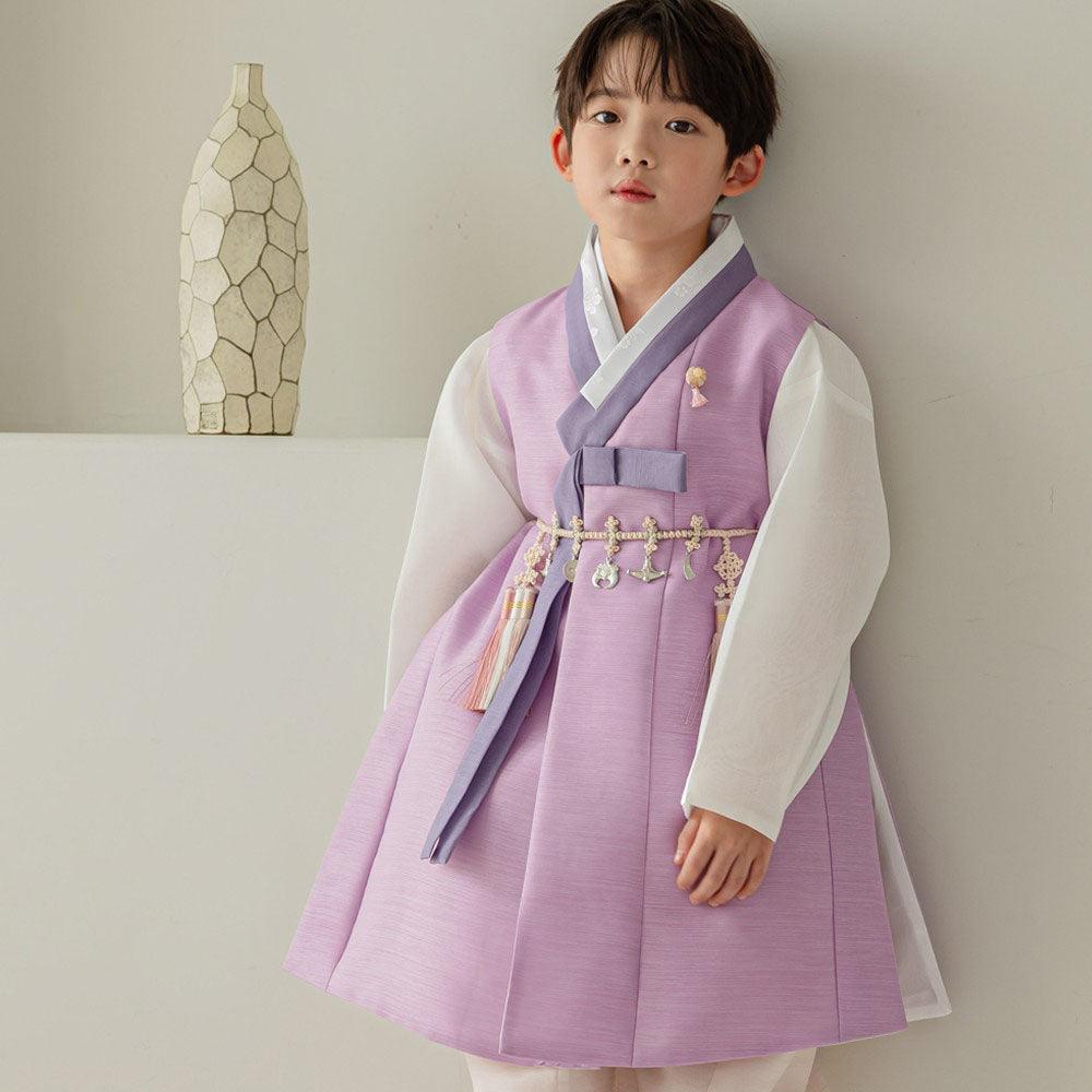 Geru Purple Boy Hanbok (1-10YR) - Native Korean