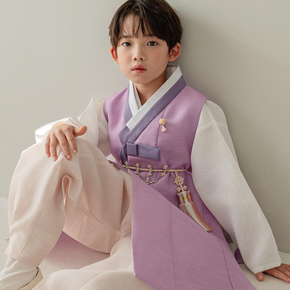 Geru Purple Boy Hanbok (1-10YR) - Native Korean
