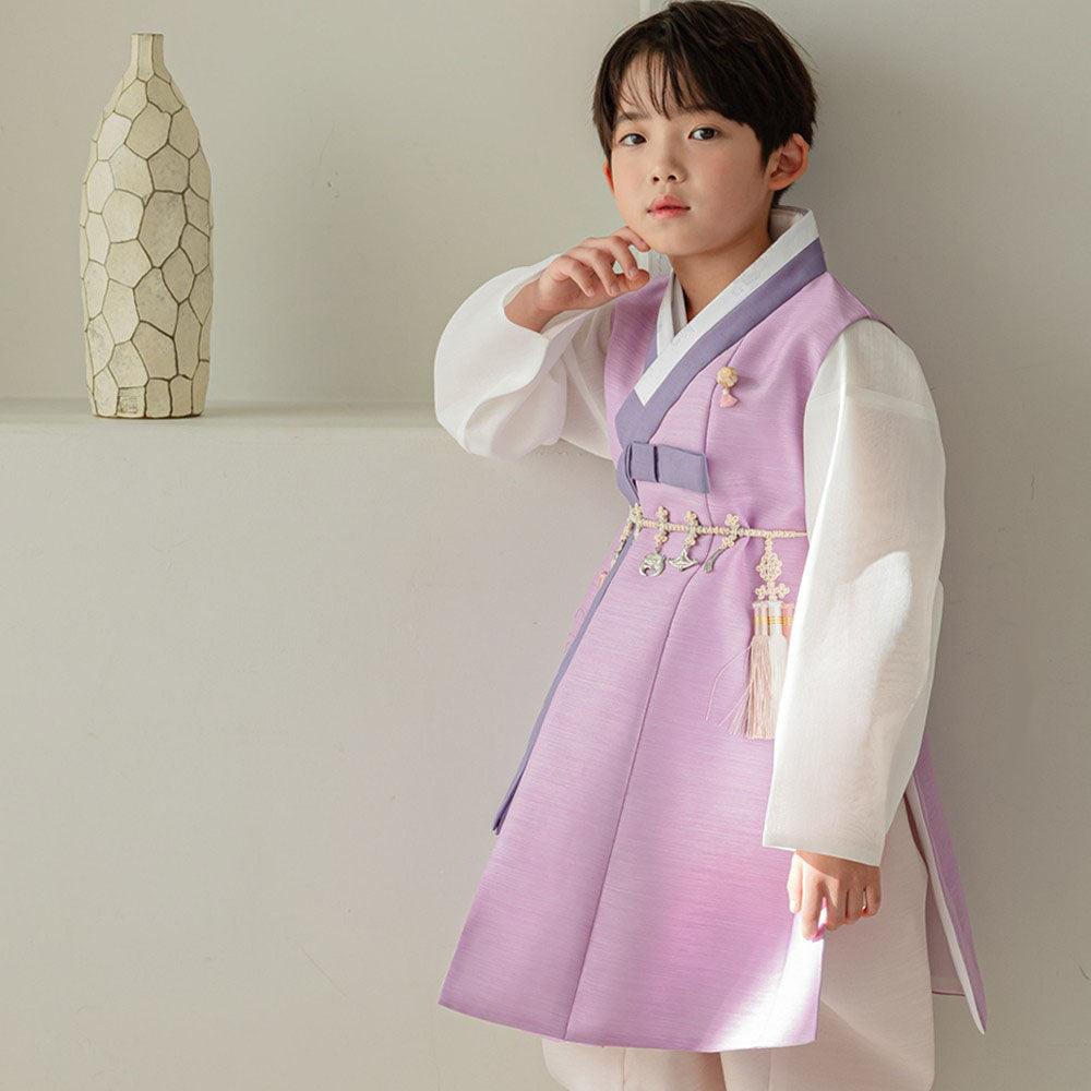 Geru Purple Boy Hanbok (1-10YR) - Native Korean