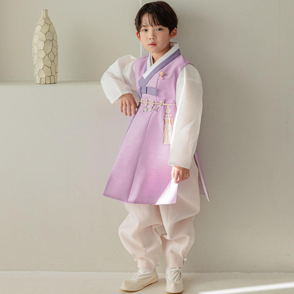 Geru Purple Boy Hanbok (1-10YR) - Native Korean