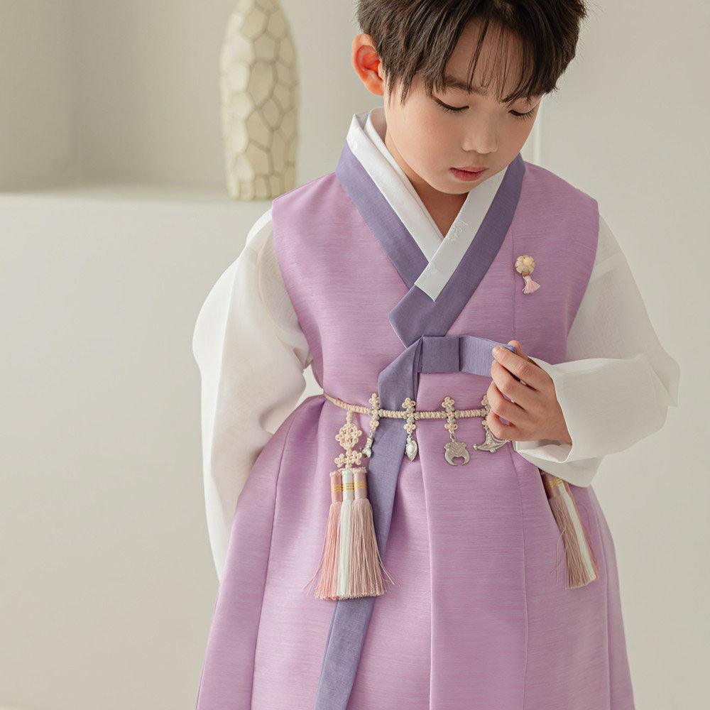 Geru Purple Boy Hanbok (1-10YR) - Native Korean