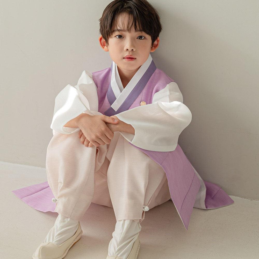 Geru Purple Boy Hanbok (1-10YR) - Native Korean