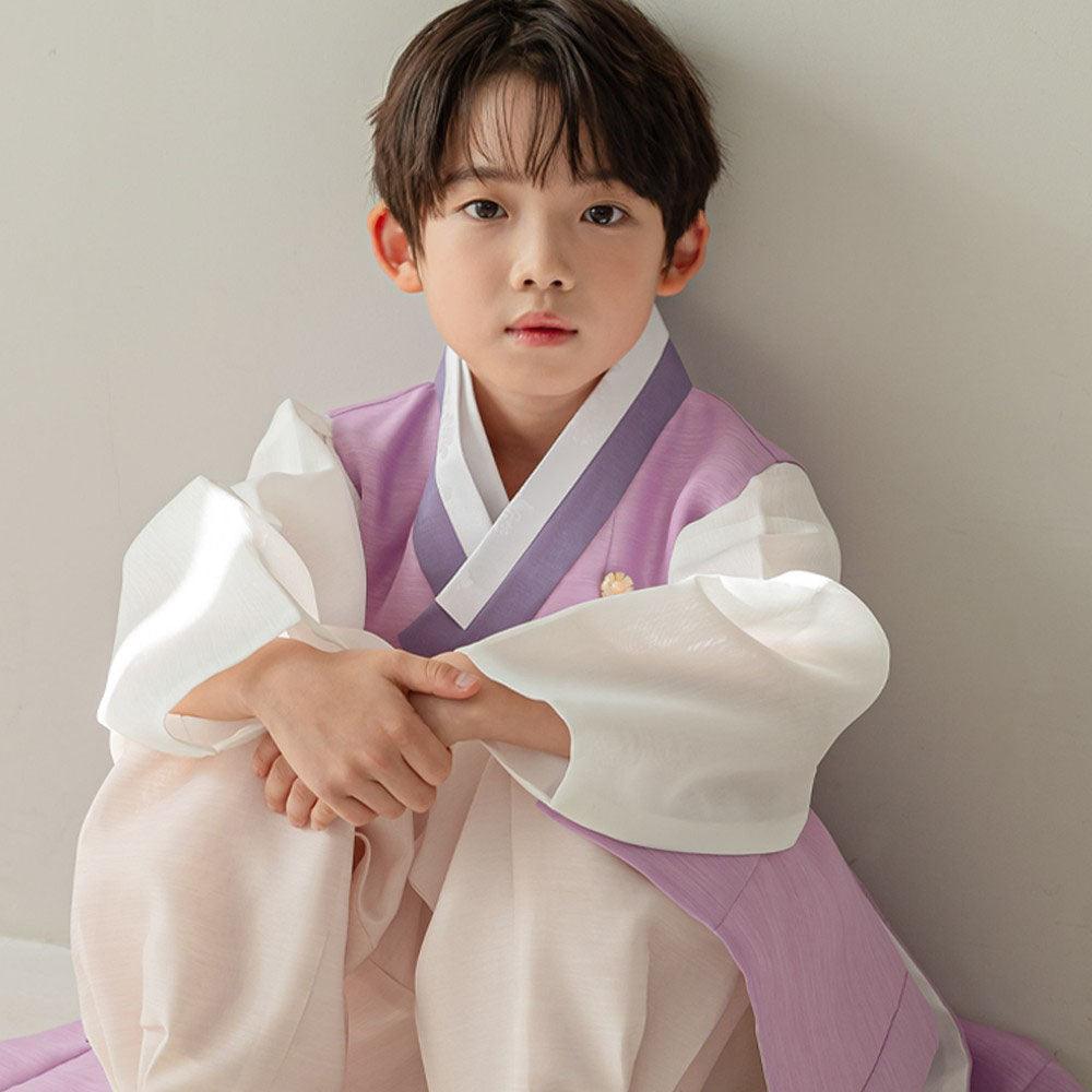 Geru Purple Boy Hanbok (1-10YR) - Native Korean
