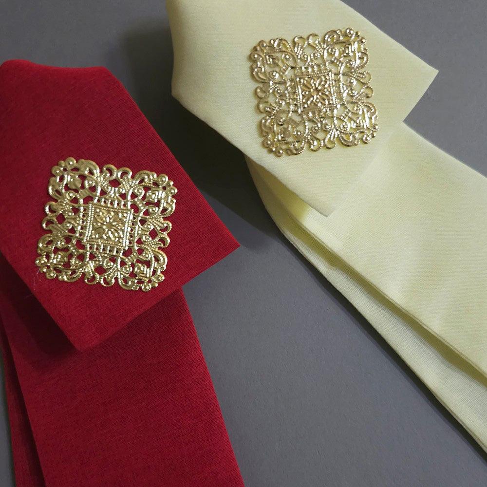 Gold Ornaments Hair Tie - Native Korean