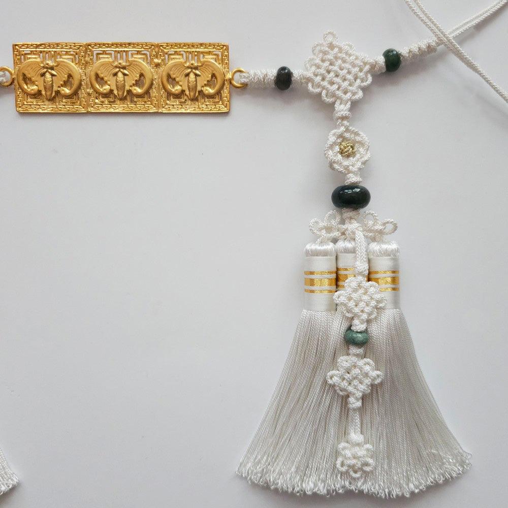 Gold Square Ornaments Belt - Native Korean
