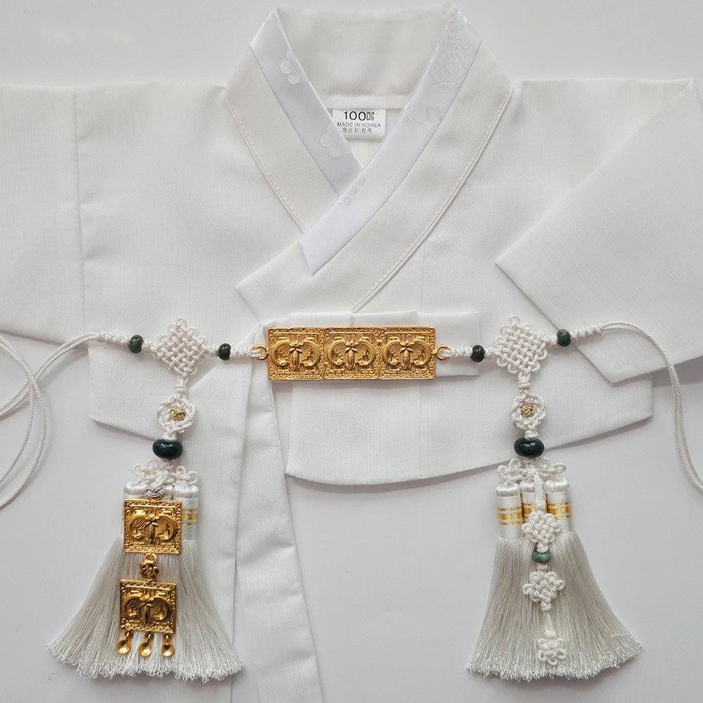 Gold Square Ornaments Belt - Native Korean
